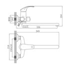 Cмеситель для ванны Accoona A7153, однорычажный, латунь, хром - фото 22439631