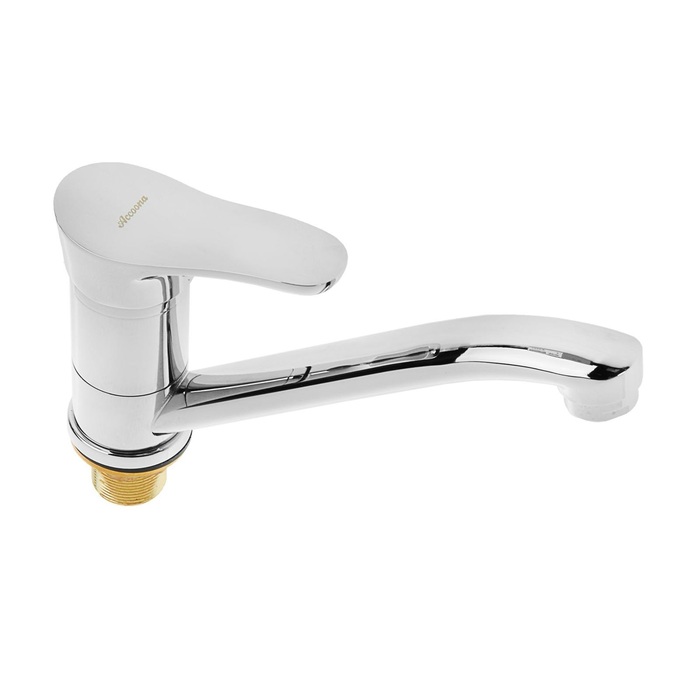 Cмеситель для кухни Accoona A4261, однорычажный, с гайкой, силумин, хром - Фото 1