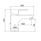 Смеситель для раковины Accoona A9067G, однорычажный, силумин, белый - Фото 5
