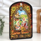 Доска разделочная пасхальная Дарим Красиво «Христос Воскресе. Семейный обед», 19.5×27.5 см, сувенирная, дерево - Фото 2