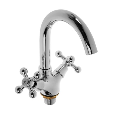 Смеситель для раковины Accoona A9671, двухвентильный, латунь, хром