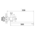 Смеситель для ванны Accoona A7171-2, двухвентильный, латунь, хром - Фото 7