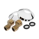 Смеситель для ванны Accoona A7576, двухвентильный, латунь, хром - Фото 6