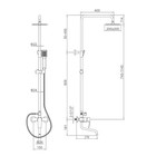 Душевая система Accoona A8321, с тропическим душем, цинк, хром - Фото 8