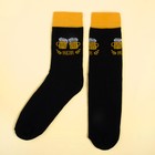 Носки "Пиво", чёрный, р-р 41-44 (27-29 см), 80% хл.,17% п/а, 3% эл. - фото 52418717
