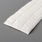 Насадка для плоской швабры на липучке, 32×10,5 см, микрофибра, цвет белый - Фото 3