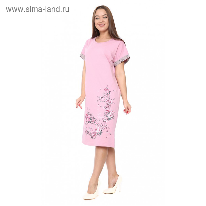 Сорочка женская М122 цвет розовый , р-р 52 - Фото 1