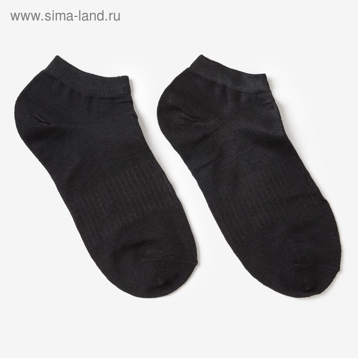 Носки женские укороченные, цвет чёрный, р-р 36-39 - Фото 1