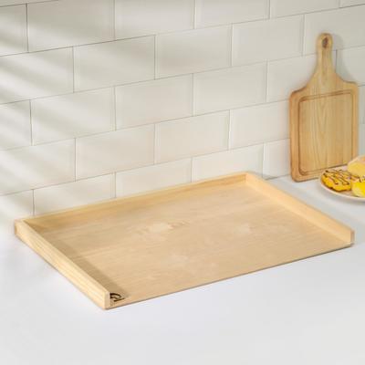 Доска с бортиком для пельменей и пирогов Доляна «Хозяюшка», 60×40×0.4 см, дерево