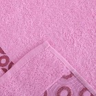 Полотенце DO&CO махр. жаккард 50*90 см HALKA розовый хлопок 100%,440г/м - Фото 3