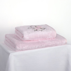 Комплект махровых полотенец FLORIDA 50х90, 70х140 см, цвет розовый, бамбук - Фото 3
