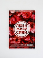 Ежедневник А5, 80 листов в тонкой обложке «Люби, живи, сияй» - Фото 5