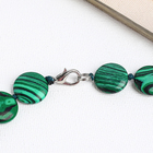 Бусы «Малахит» лепёшка мини 45 см - фото 24614614