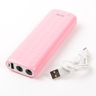 Внешний аккумулятор Activ, USB, 8000 мАч, 1 A, фонарик, розовый - Фото 2