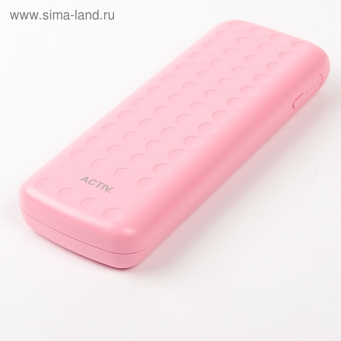 Внешний аккумулятор Activ, USB, 10000 мАч, 1 A, фонарик, розовый - Фото 1