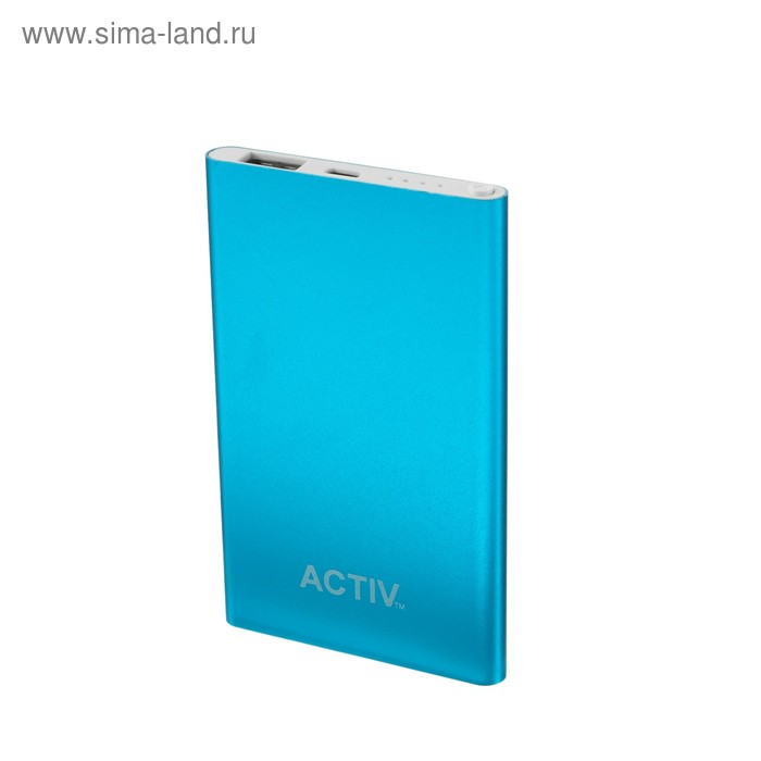 Внешний аккумулятор Activ Vitality 4500 мАч, 1 A, индикатор зарядки, синий - Фото 1