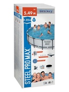 Бассейн каркасный Bestway Steel Pro MAX 56462, 549×122 см, фильтр-насос, лестница, тент, круглый - Фото 15