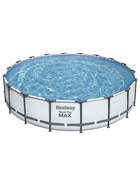 Бассейн каркасный Bestway Steel Pro MAX 56462, 549×122 см, фильтр-насос, лестница, тент, круглый - Фото 8
