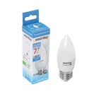 Лампа cветодиодная Smartbuy, C37, E27, 7 Вт, 6000 К, холодный белый свет - фото 3714398