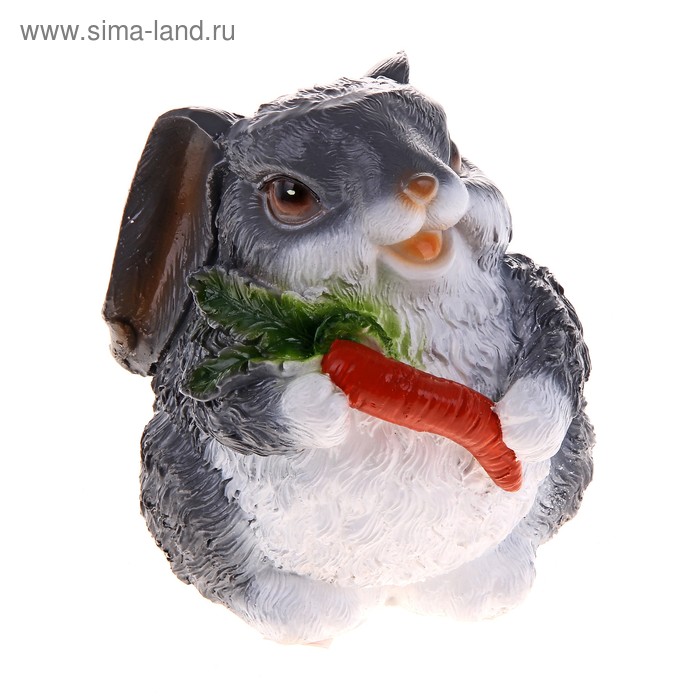 Копилка "Зайчик с морковкой малый" 18х15х11см - Фото 1