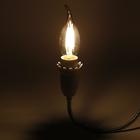 Лампа светодиодная Uniel Vintage, C35, 5 Вт, E14, свеча на ветру, золотистая колба - Фото 3