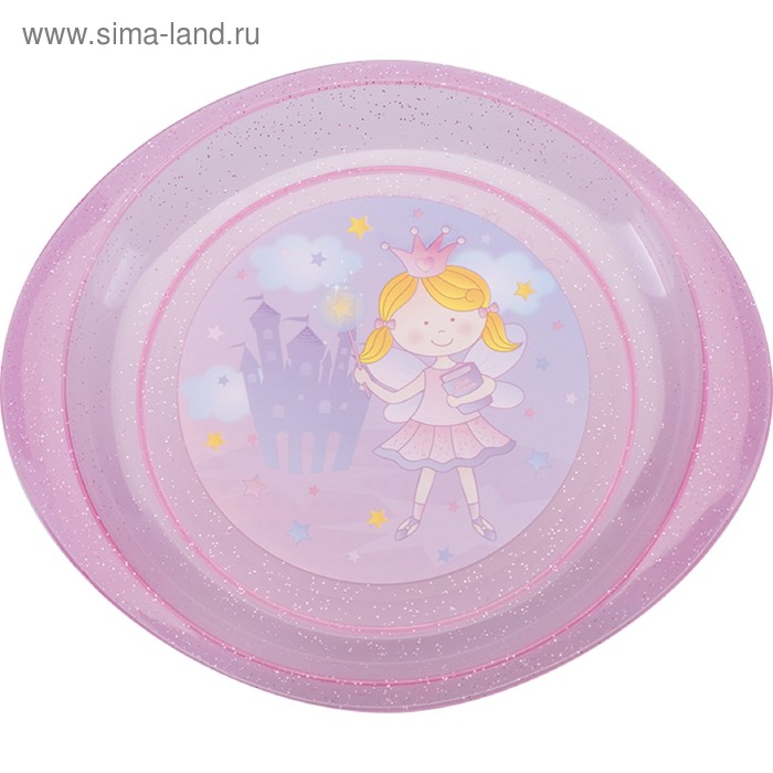 Тарелка детская «Принцесса», диаметр 18 см, для вторых блюд, от 4 мес., цвета МИКС - Фото 1