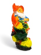 Садовая фигура из гипса «Гном с лягушкой на бревне», 25×12×26 см - Фото 6