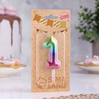 Свеча в торт «Цифра 1», 6 см - Фото 3