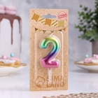 Свеча в торт «Цифра 2», 5.5 см - Фото 3