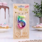 Свеча в торт «Цифра 5», 5.5 см - Фото 3