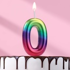 Свеча в торт «Цифра 0», 6 см - Фото 2