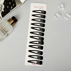 Заколки для волос «Овал», набор 12 шт., 5.5×1.5 см, чёрные - Фото 2