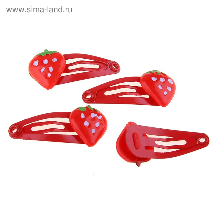 невидимка для волос "Малышка" ягодка набор 24 шт - Фото 1