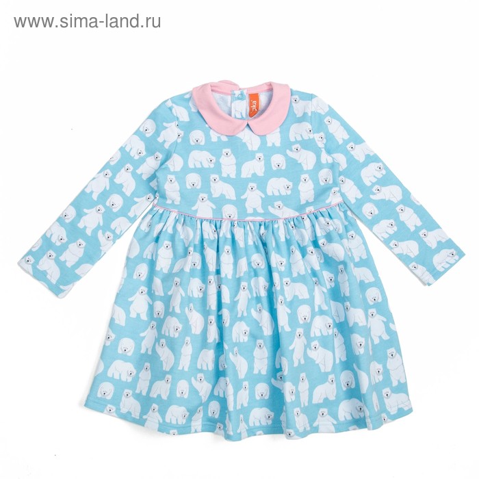 Платье для девочки, рост 74 см, цвет голубой 408-002-11701_М - Фото 1