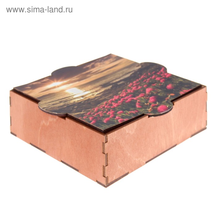 Шкатулка фанера "На закате" (набор 6 деталей) 16х15х5 см - Фото 1
