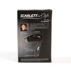 Фен Scarlett SC-HD70T01, 1200 Вт, 2 температурных режима, складная ручка, черный - Фото 9