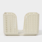 Салфетница IDEA «Вязание», пластик, 14×14×8.5 см, серая - Фото 4