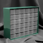 Бокс для хранения с выдвигающимися ячейками, 40 × 33 см, цвет зелёный - фото 9409906