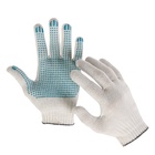 Перчатки рабочие, хб, вязка 7 класс, 5 нитей, размер 9, с ПВХ точками, белые, Greengo - Фото 7