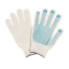 Перчатки рабочие, хб, вязка 7 класс, 5 нитей, размер 9, с ПВХ точками, белые, Greengo - Фото 8