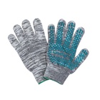 Перчатки садовые, хб, вязка 10 класс, 6 нитей, размер 9, с ПВХ точками, серые, Greengo - Фото 7