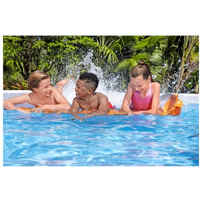 Бассейн каркасный Bestway Power Steel 56670, 488×244×122 см, фильтр-насос, лестница, тент, прямоугольный