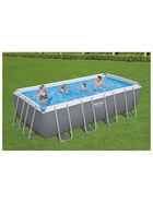 Бассейн каркасный Bestway Power Steel 56670, 488×244×122 см, фильтр-насос, лестница, тент, прямоугольный - Фото 8