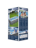 Бассейн каркасный Bestway Power Steel 56671, 488×244×122 см, песчаный фильтр-насос, лестница, тент, прямоугольный - Фото 16