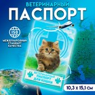 Ветеринарный паспорт "Для кошки", 10,3 х 15,1 см - фото 9800854