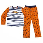 Пижама для мальчика, рост 128-134 см, цвет оранжевый - Фото 3