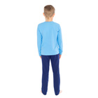 Пижама для мальчика, рост 104-110 см, цвет голубой/т.синий - Фото 2