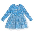 Платье для девочек, рост 110 см, цвет голубой/розы - Фото 2
