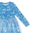 Платье для девочек, рост 116 см, цвет голубой/розы - Фото 5