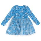 Платье для девочек, рост 116 см, цвет голубой/розы - Фото 3